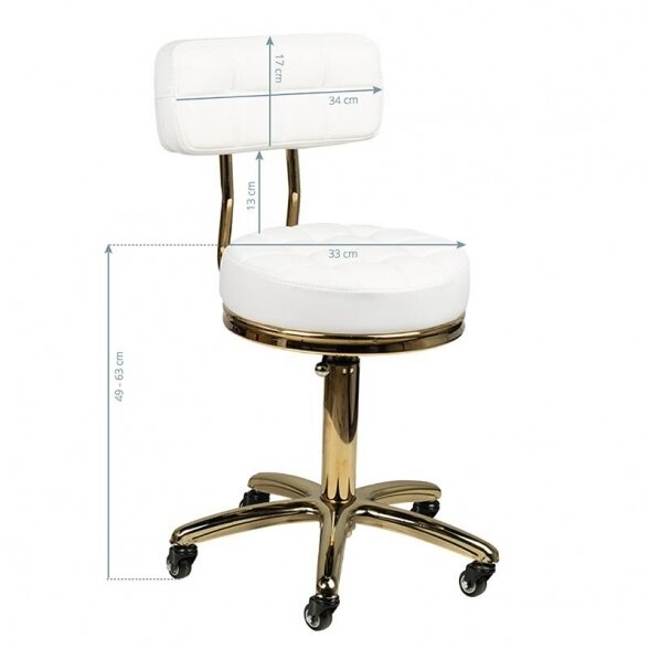 Master&#39;s chair GOLD AM-961, white 4