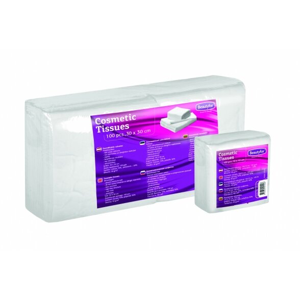 Soft cosmetic wipes, 30 x 30 cm, 100 pcs.