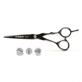 MONSTER CUT scissors for haircuts 5.5'', REGULAR, 14 cm, black, Kiepe