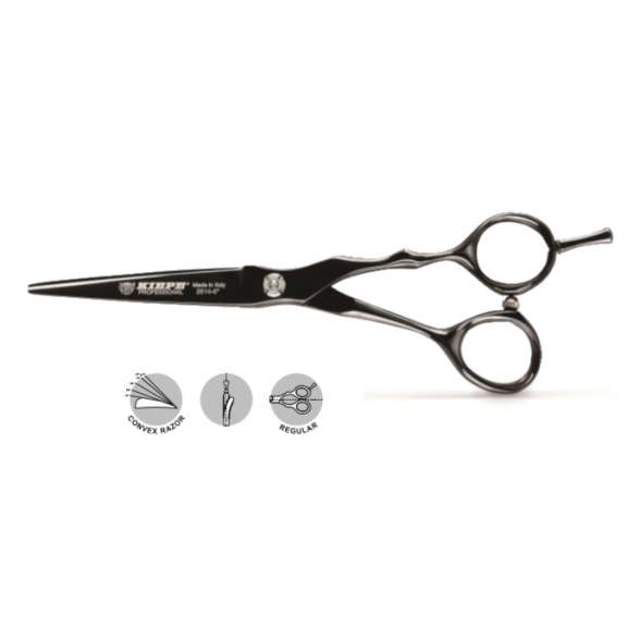 MONSTER CUT scissors for haircuts 5.5'', REGULAR, 14 cm, black, Kiepe