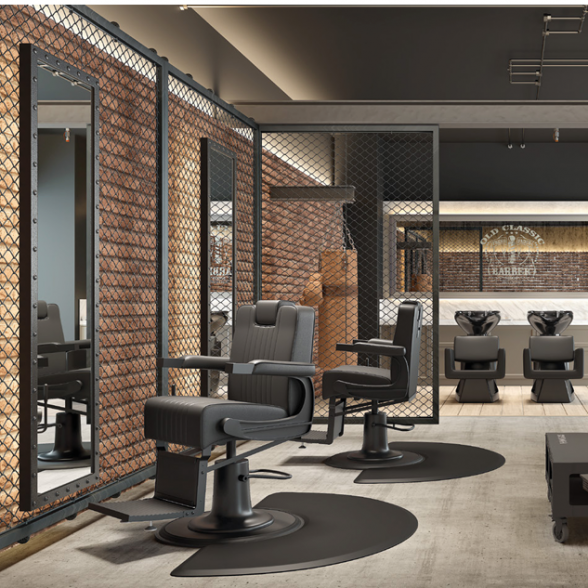 MUDI kirpyklos baldų kolekcija IRON BARBERSHOP (Ispanija)