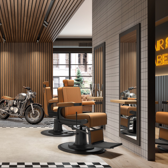 Коллекция мебели для парикмахерских MUDI ROAD BARBERSHOP (Испания)