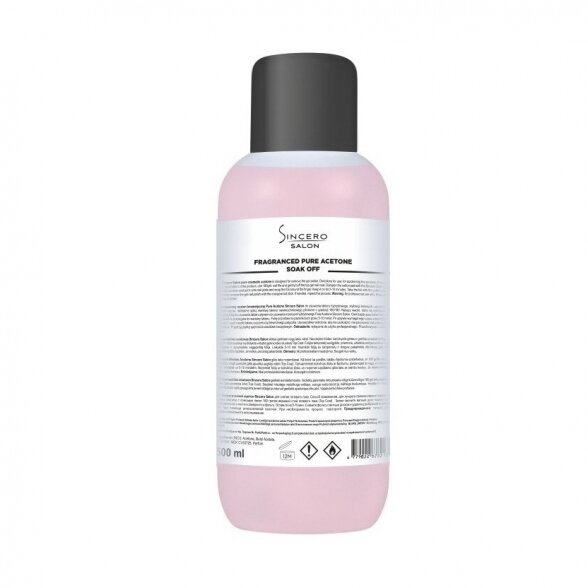 Nagų lako Acetonas, kvepiantis, Sincero Salon SOAK OFF, 500ml