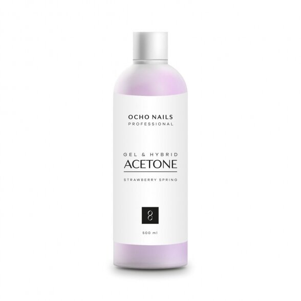 Nail polish remover (Acetone), strawberry scent, 500ml