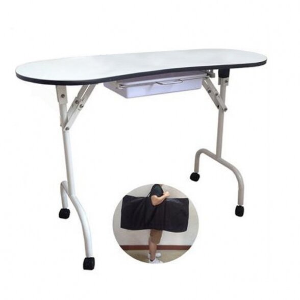 Portable manicure table BIURKO 4031, white