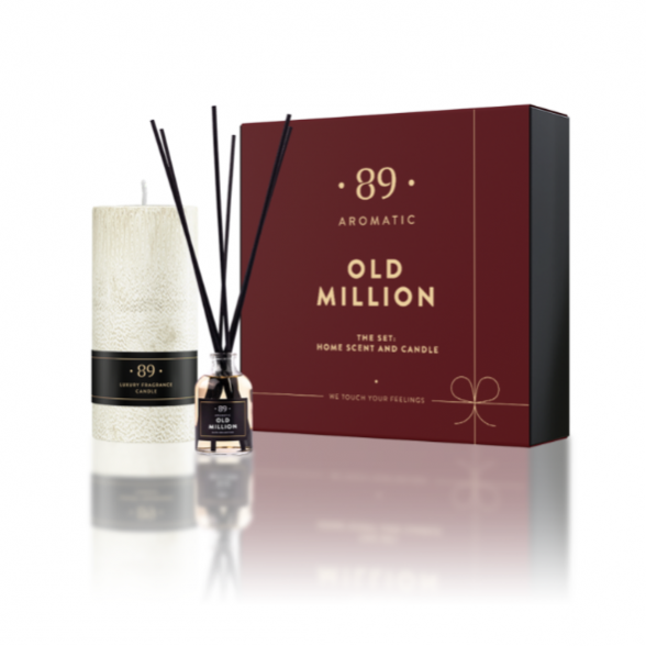 OLD MILLION Home fragrance with sticks and palm wax candle (Christmas collection)