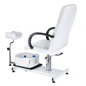 Pedicure chair with footrest and built-in bathtub BW-100, white