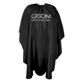 Салфетка для парикмахерских Osom Professional, черная, ширина, 145 х 60см.