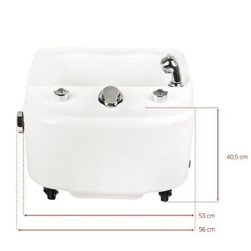 Pedicure tub with hydromassage function AZZURRO A023, white 2