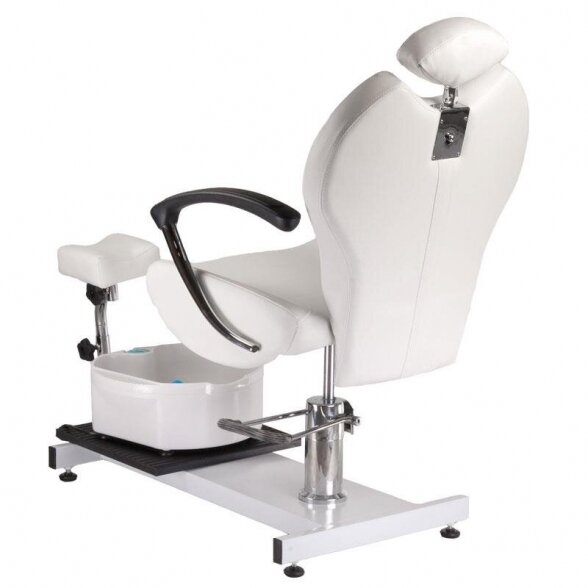 Pedicure chair with foot and built-in bathtub BR-2301, white 4