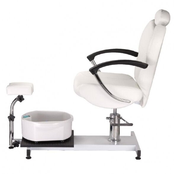 Pedicure chair with foot and built-in bathtub BR-2301, white 5