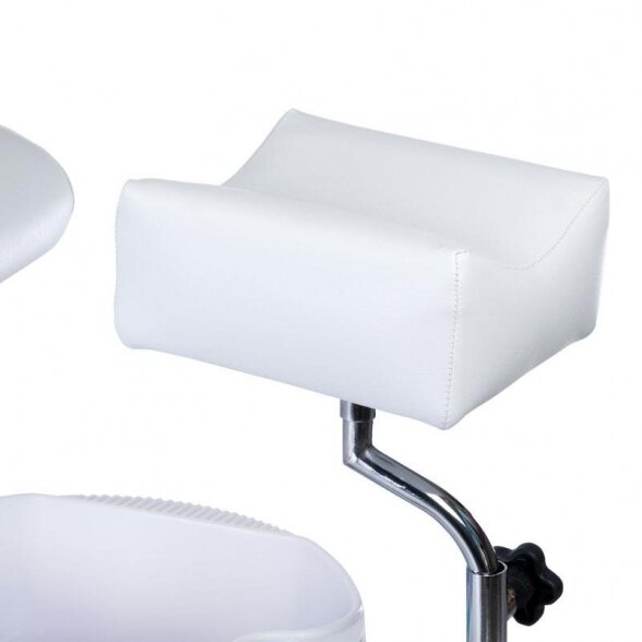 Pedicure chair with footrest and built-in bathtub BW-100, white 2