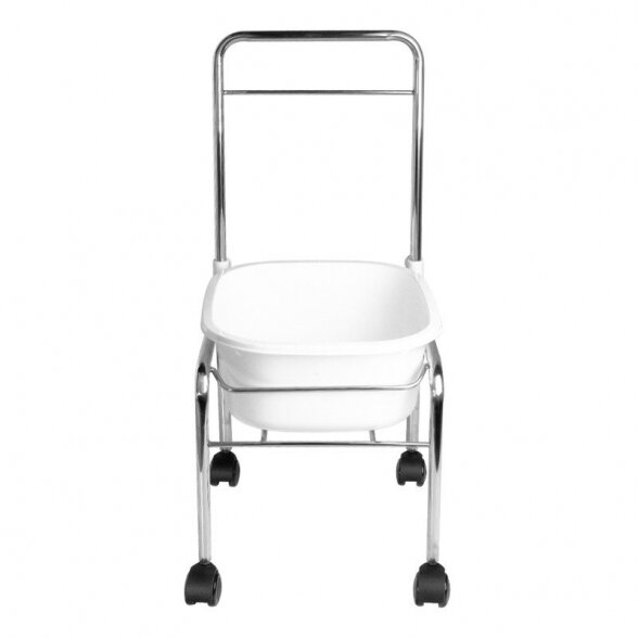 Pedicure tub with chrome mobile stand 2