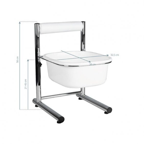 Pedicure tub with adjustable stand 4