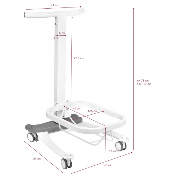 Pedicure tub trolley with bowl COMFORT 1