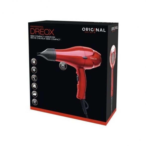 Hair dryer DREOX, 2000W, red 3