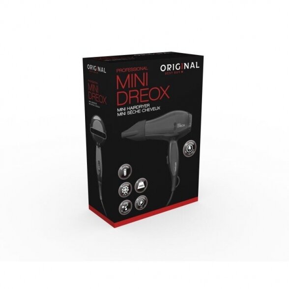 Hair dryer MINI DREOX, 900W, black 3