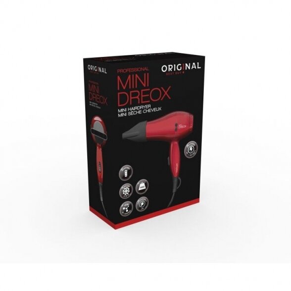 Hair dryer MINI DREOX, 900W, red 3