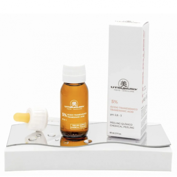 UTSUKUSY CHEMICAL FACIAL EXfoliating ACID TRANEX WHITE ACID, PH: 2.8 - 3.0, 60ML + Pre Peel and Post Peel 150ml