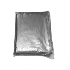 Polyethylene peignoirs, silver, 148x100 cm, 50 pcs., packed in a pile