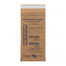 PRO STERIL (Ukraine) Disposable sterilization bag 75 x 150 mm, with internal chemical indicator, 100 pcs., brown sp.