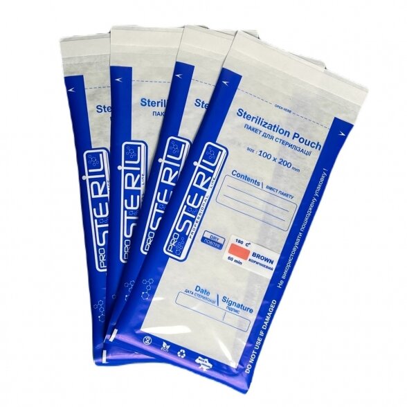 PRO STERIL sterilization envelopes 100×200 mm transparent, 100 pcs.