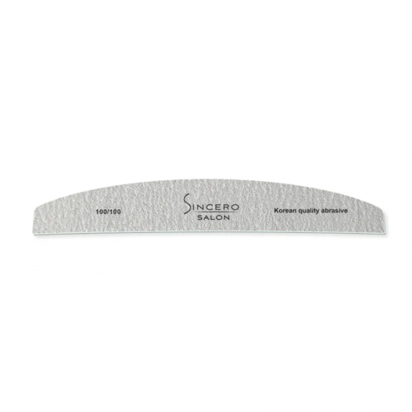 Professional nail file Sincero Salon, 100/100, gray