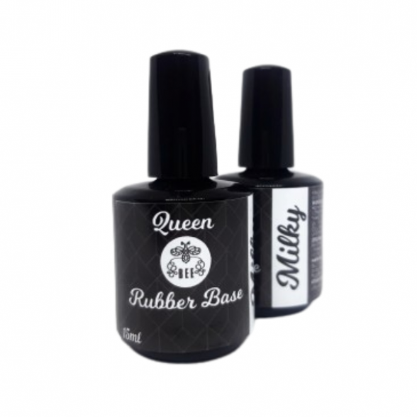 Queen Bee Milky Rubber Base- pieno baltumo kaučiukinė bazė nagams