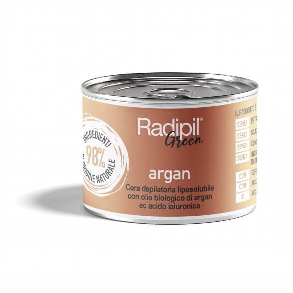 Radipil Green depilatory wax in a can with Argan and Hyaluronic acid, 400ml