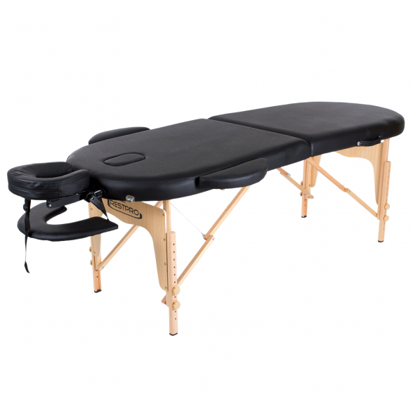 RESTPRO® Classic Oval 2 Black folding massage table