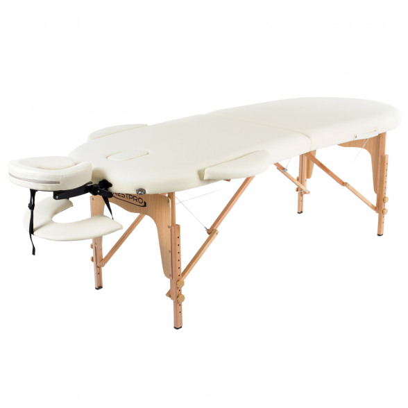 RESTPRO® Classic Oval 2 Cream folding massage table