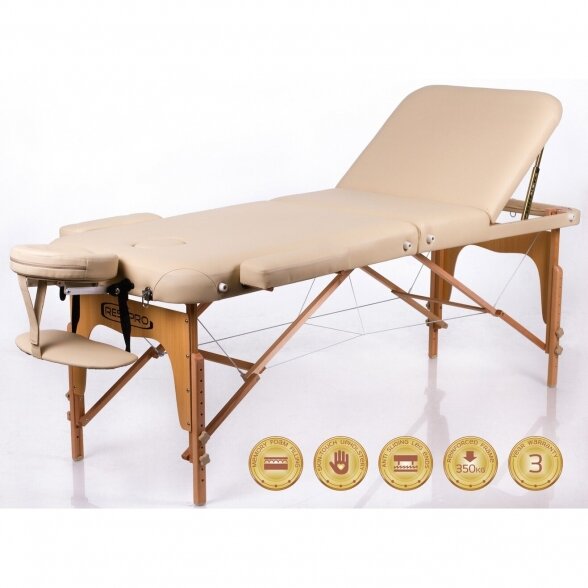 RESTPRO® Memory 3 Beige folding massage table 10