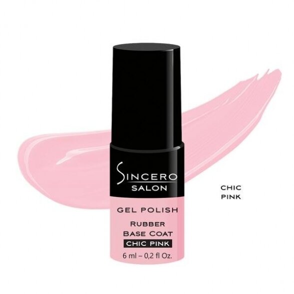 RUBBER BASE SINCERO SALON&quot;, CHIC PINK, 6ml