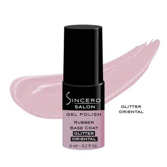 RUBBER BAZĖ "SINCERO SALON", GLITTER ORIENTAL, 6ml