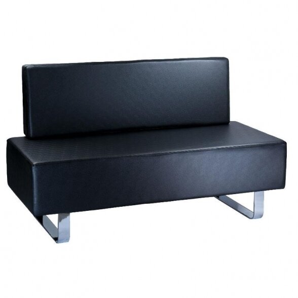 Salon waiting room sofa, BD-6713, black sp.