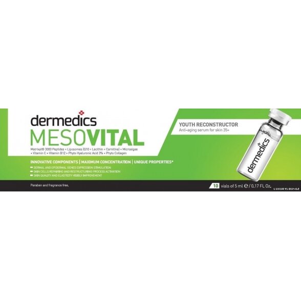 Serumas kapsulėje Dermedics Mesovital, 5 ml 2