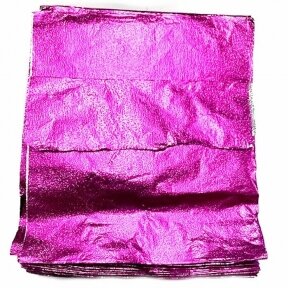 SIBEL ALUFOIL aluminum foil sheets with non-slip relief, 300 pcs. 12cm x 27cm, pink sp.