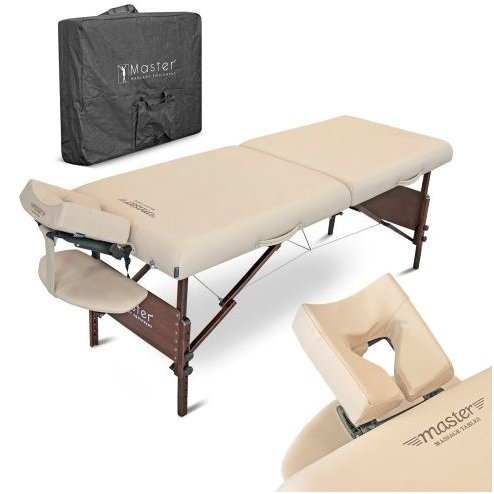 Folding massage table with heating МОККО, sand 2