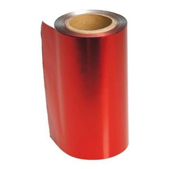 SIBEL aluminum foil in a roll 15 microns, 12cmx100m, RED