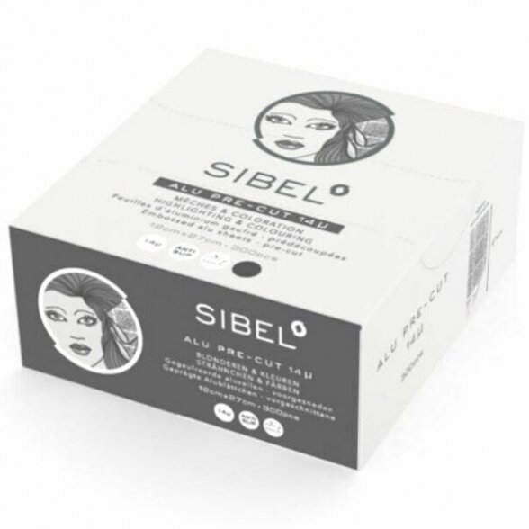 SIBEL ALUFOIL aluminum foil sheets with non-slip relief, 300 pcs. 12cm x 27cm, black