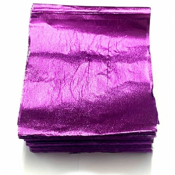 SIBEL ALUFOIL aluminum foil sheets with non-slip relief, 300 pcs. 12cm x 27cm, purple color 1