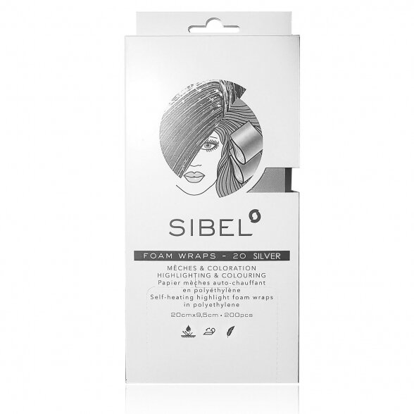 Sibel foam strips with self-heating polyethylene layer, 200 pcs. 20cm x 9.5cm silver color