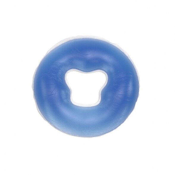 Silicone face pillow for massage, round, BLUE