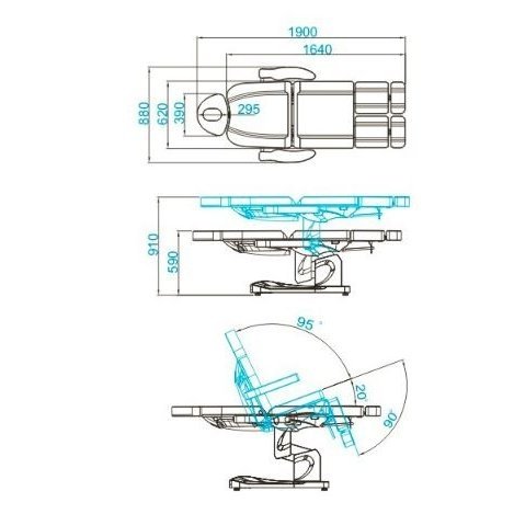 Daugiafunkcinis elektrinis krėslas-lova AZZURRO 708AS, baltos sp. 2