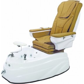 SPA pedicure chair with massage function, brown/black