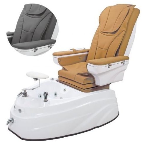 SPA pedicure chair with massage function, brown/black