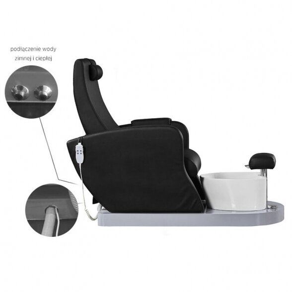 SPA pedicure chair AZZURRO 016, black 4