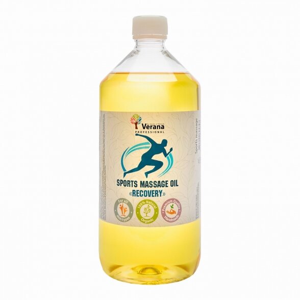 Verana sportinis aliejus masažui RECOVERY, 1000ml