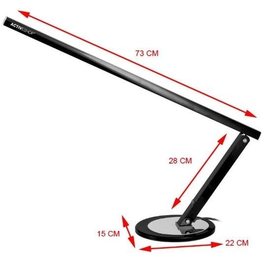 TABLE LAMP SLIM 20W, black 1