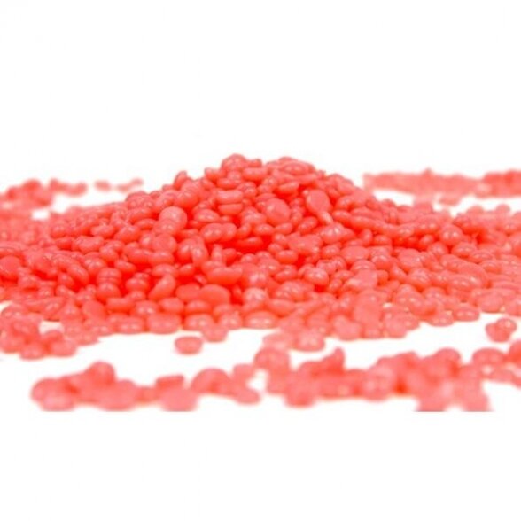 Starpil elastic wax granules, Coral color with glitter, 1000g 2